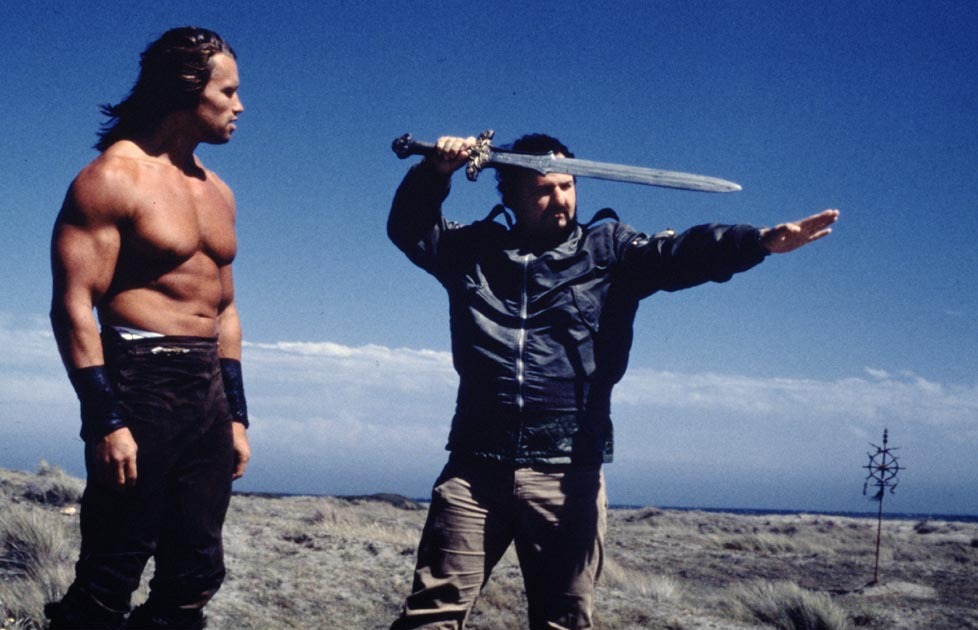 Milius-on-the-set-of-Conan-with-Schwarze